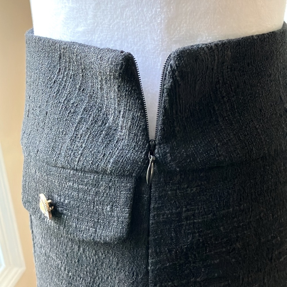 Miel A-line Pleated Mini Skirt Black Size 1 /US 0 - Picture 6 of 12